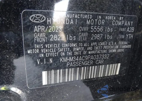 2023 Hyundai Ioniq 6 Sel from USA, damaged, VIN KMHM34AC9PA037332